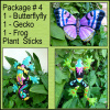 Painted Metal Plant Markers, Outdoor Garden Decor, Plant Stake, Garden Plant Markers - Pkg #4